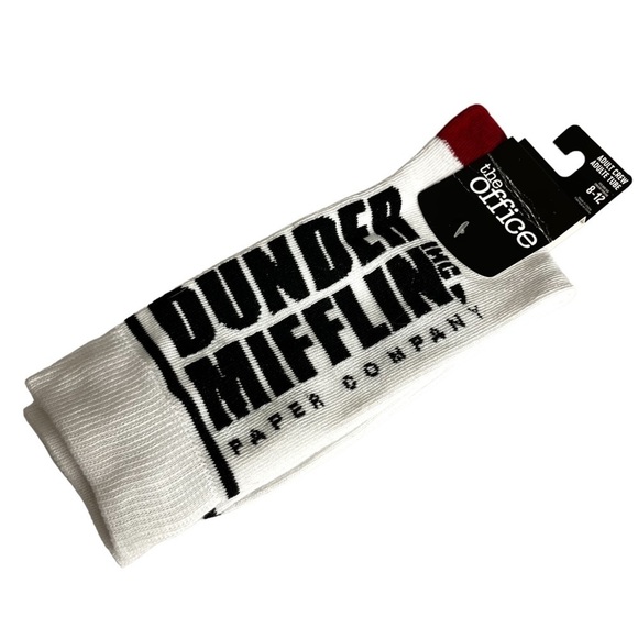 Other - NBC The Office Adult Unisex Tube Crew Socks 8-12 New In Package Dunder Mifflin